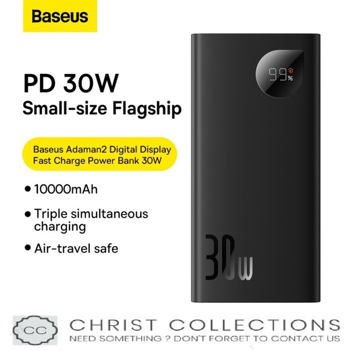 POWERBANK BASEUS ADAMAN2 FAST CHARGING 30W QUICK CHARGE TYPE C PD