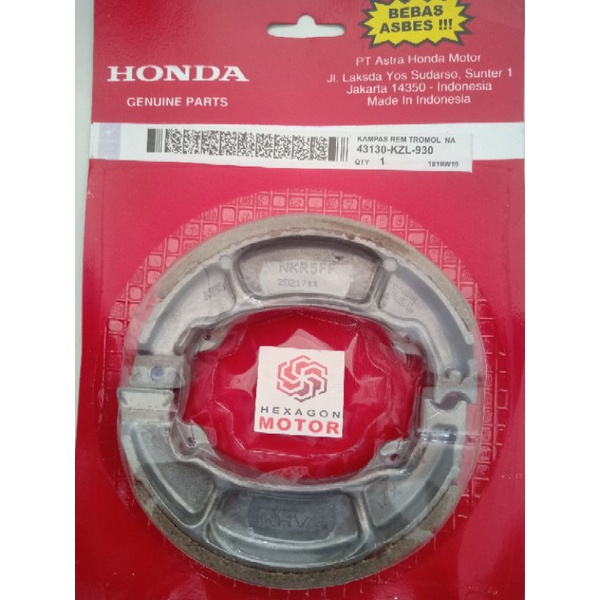 Kampas Rem Belakang Beat Vario Scoppy Vario 150