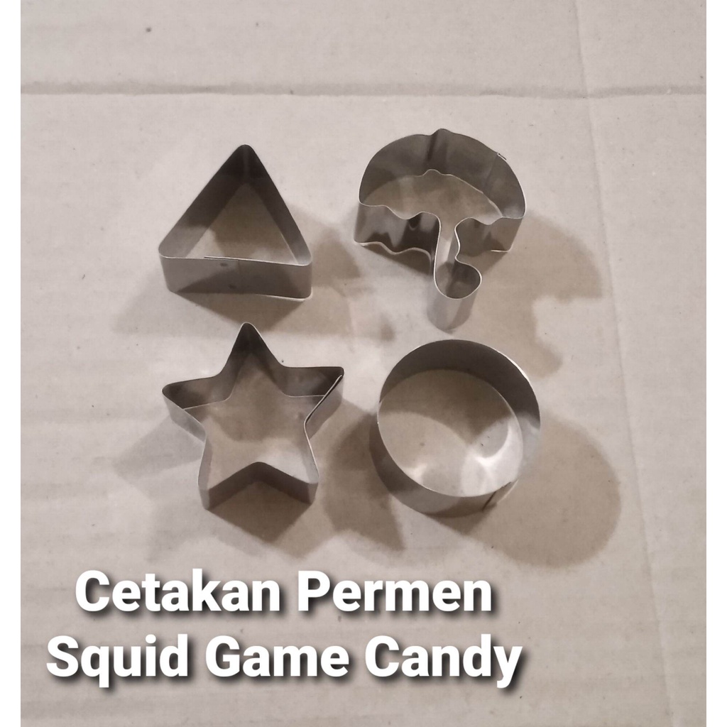 

✔️ORIGINAL✔️ permainan squid game cetakan gulali isi 4pcs / lebih ekonomis dapat membuat permen sendiri dengan berbagai bentuk Payung Bintang Lingkaran Segitiga