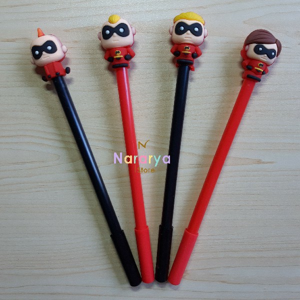 

2x Gel Pen Incredible / Gel Pen Karakter / Gel Pen Lucu / Pulpen Lucu / Alat Tulis Sekolah