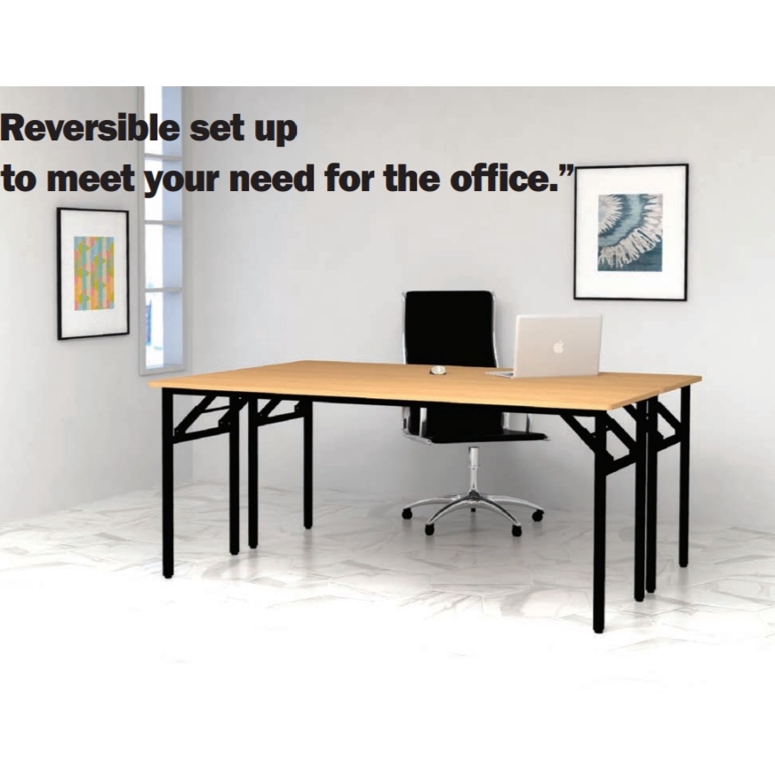 Meja lipat tulis kerja belajar gaming 160cm serbaguna bazaar kaki besi 1601 BANDUNG