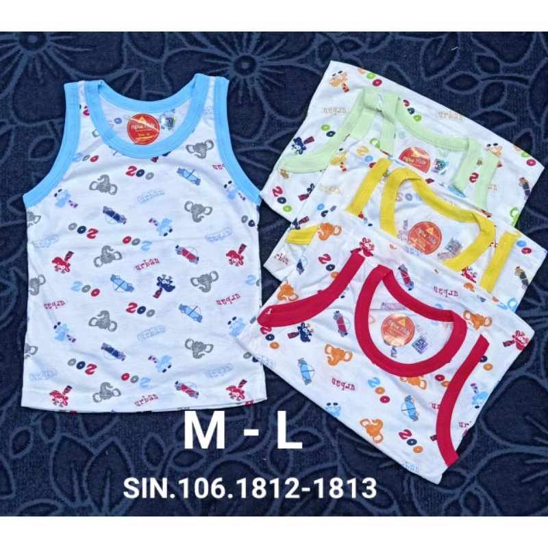 3PCS Singlet Anak Agreekids / singlet santai / Pakaian Dalam Anak /  Singlet Kaos / Kaos Kutang Anak