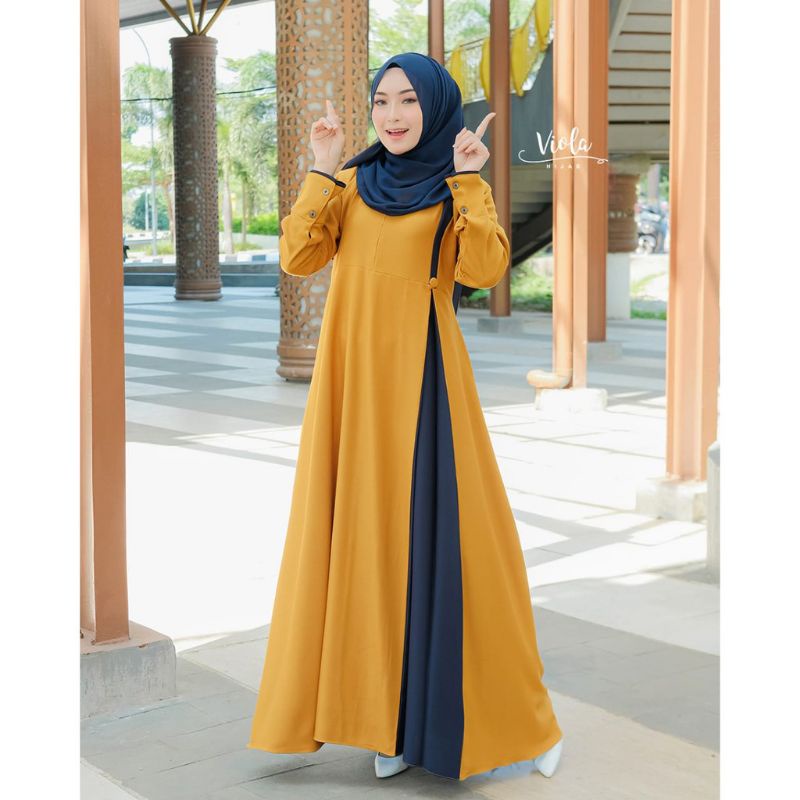 Gamis Syari Terbaru Syar'i Set Simple Gamis Remaja Kekinian Murah Polos Viral