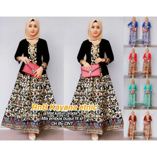 Terusan batik modern, Dress batik modern, terusan batik dan kebaya / Terusan batik RnB Kayana Etnic