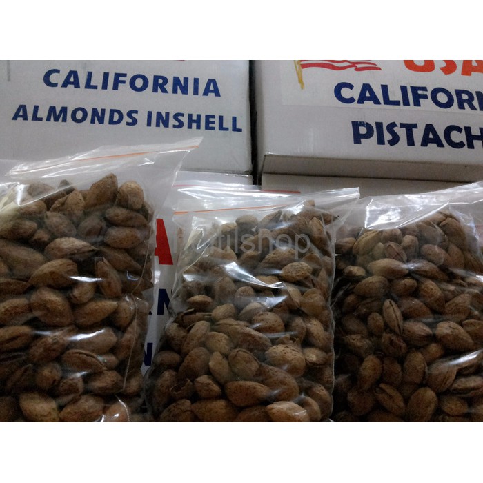 

Almond Roasted (Kacang Panggang/Bakar) USA California Inshell 500gr