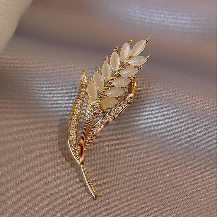 Candy Jewelry Fashion Korean Butterfly Brooches Gold Color Pearl Brooch Pins Rhinestone Breastpin for Women bros hijab-#32