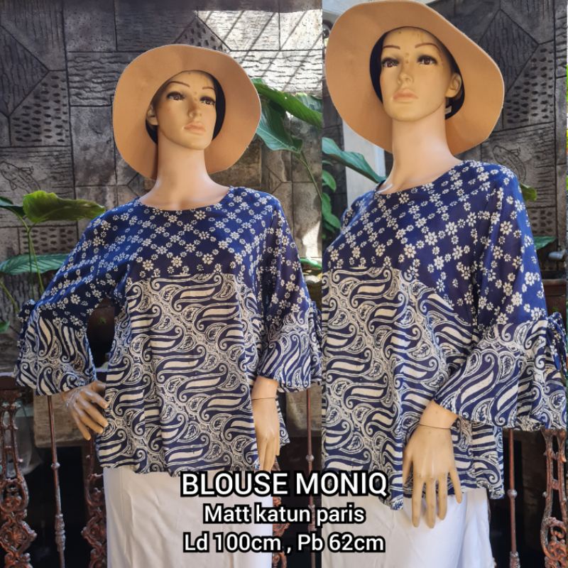 BLOUSE MONIQ BLOUSE BATIK KERJA WANITA