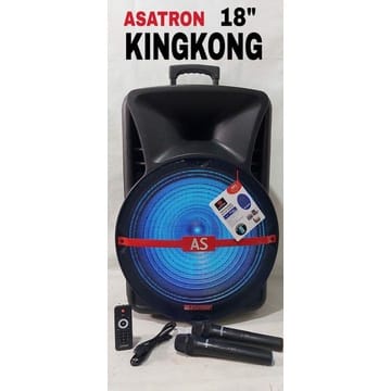 ASATRON KING KONG (8902 USB) RMS 80W 18&quot; SPEAKER MEETING PORTABLE BLUETOOTH