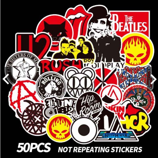 Sticker Bomb Stiker Band Rock N Roll 011