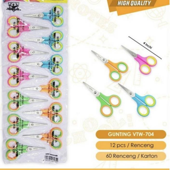 

⚡erbu Kejutan Harga untuk 1 renteng=12 pcs Gunting Kecil Warna/pemotong/ scissors produck vyralral