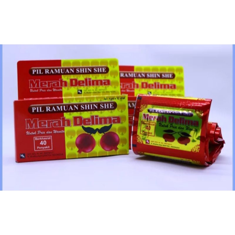 Herbal SHIN SHE ,MERAH DELIMA Obat Pegel Linu,Nyeri Otot,Nyeri Tulang,Nyeri Encok & Mengobati 40 Mac