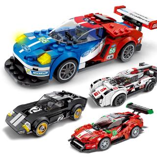  Mainan  Puzzle  Balok Susun Model Lego  Bentuk Mobil Balap 