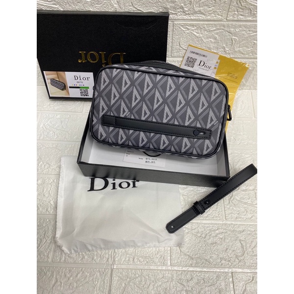 Handbag Dior import free box tas hand bag wanita pria Dior Pouch bag branded wanita pria