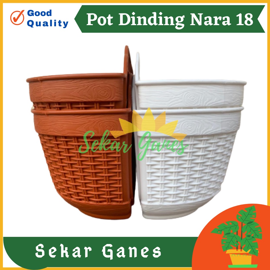 Pot Dinding Nara 18 Putih Merah Bata Merah Coklat Terracota Terracotta Pot Dinding Tempel Tempel Dekorasi Bunga Hias Unik Panjang Kecil Rotan Gantung Pagar Murah Grosir