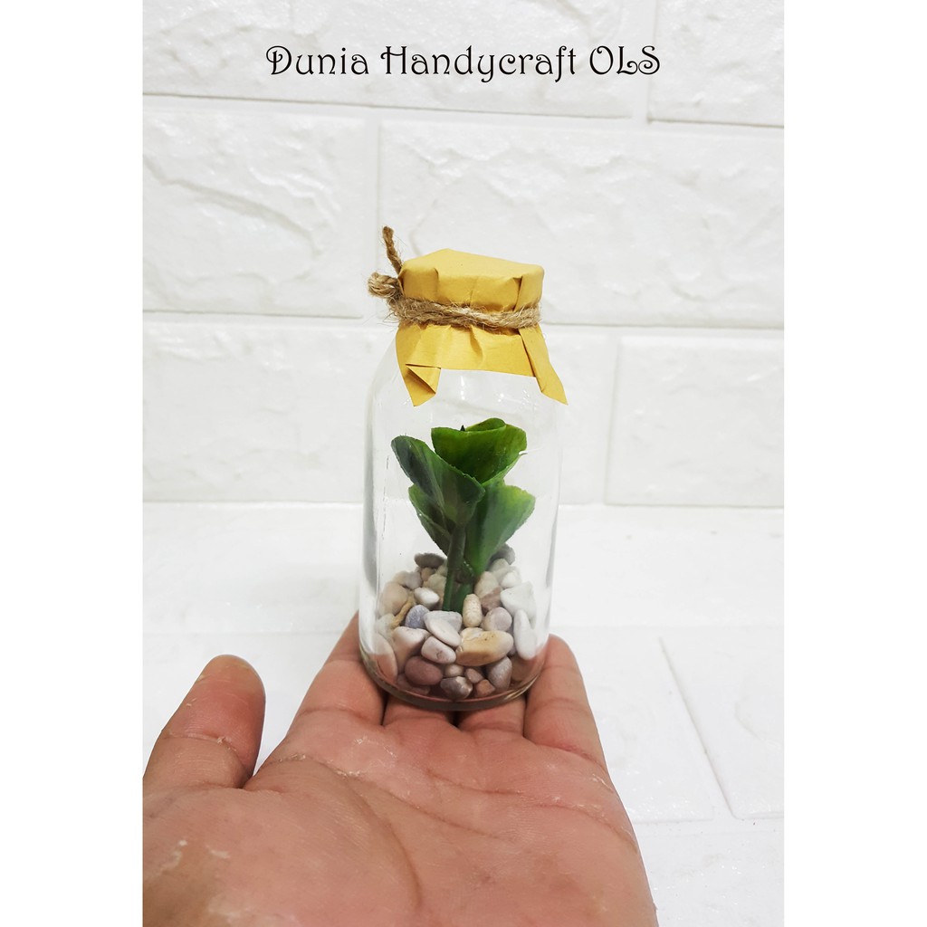 PAJANGAN KACA NEW LIFE Tanaman Imitasi Tunas Hiasan Miniatur Dekorasi Cantik Hadiah