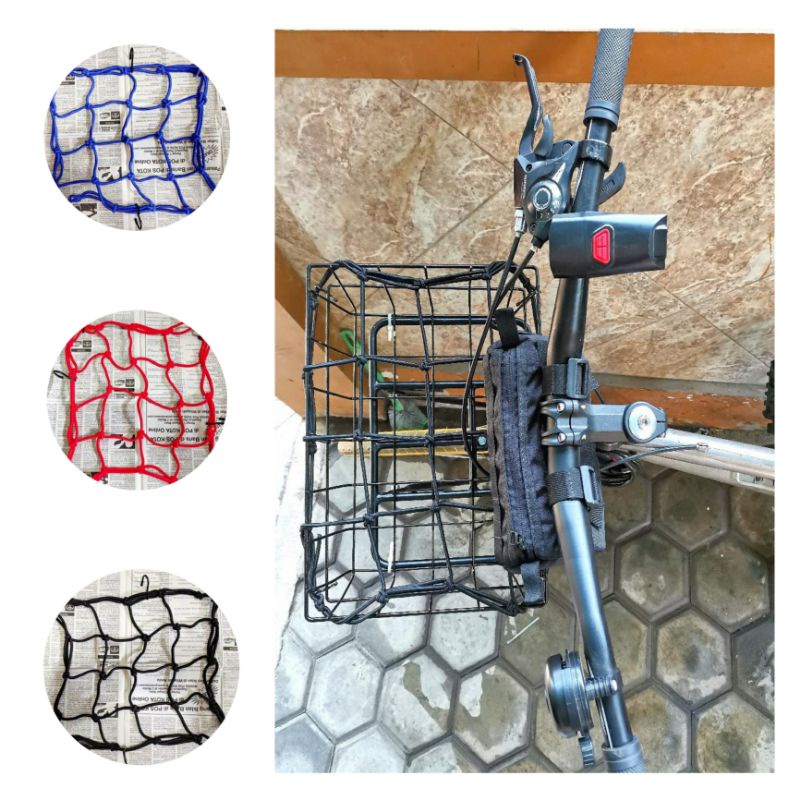 (BISA COD) Jaring Keranjang Sepeda Multifungsi DIY/Jaring Helm/Jas Hujan/Barang