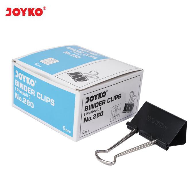 

Binder Clip Klip Penjepit Kertas Joyko 280 1 Box 6 Pcs AR114