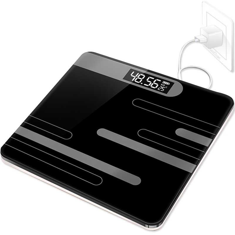 Timbangan Badan Digital + Temperature USB Rechargeable Taffware SC-15U