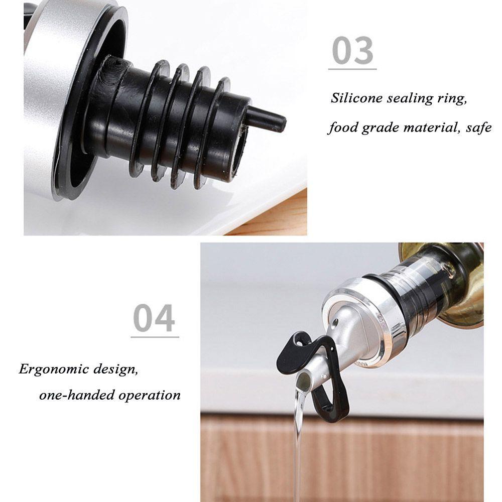 Stopper Botol Minyak Atas Alat Bar Anti Bocor Penuang Anggur Flip Otomatis
