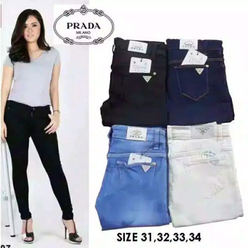 Prada-Jeans prada softjeans skinny Wanita navy 27-34