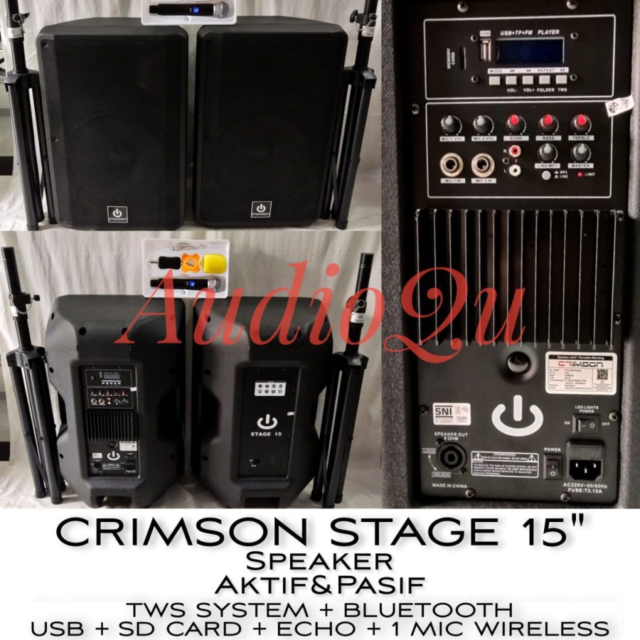 SPEAKER AKTIF PASIF CRIMSON STAGE 15/ STAGE15 ORIGINAL