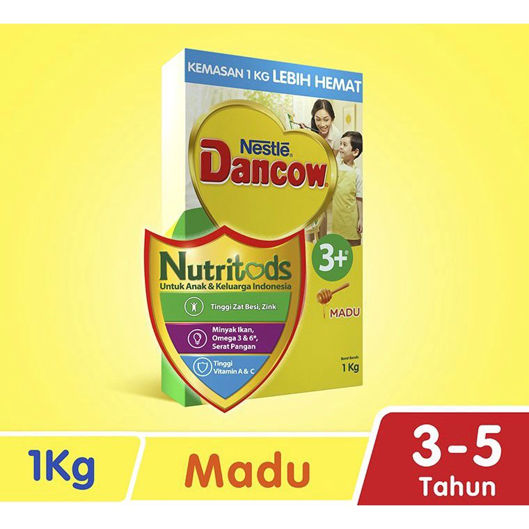 SUSU DANCOW 1 PLUS 3 PLUS 5 PLUS 750GR , 1 KG / 1+ 3+ RASA MADU DAN VANILLA / DANCOW FORTIGRO FULL CREAM / FORTIGRO COKLAT 800GR