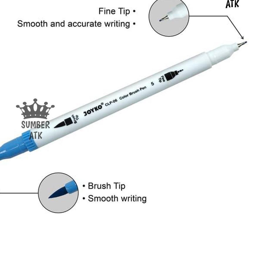

Trendy Color Brush Pen / Pena Kuas Warna Joyko CLP-06 / 12 Warna / Color