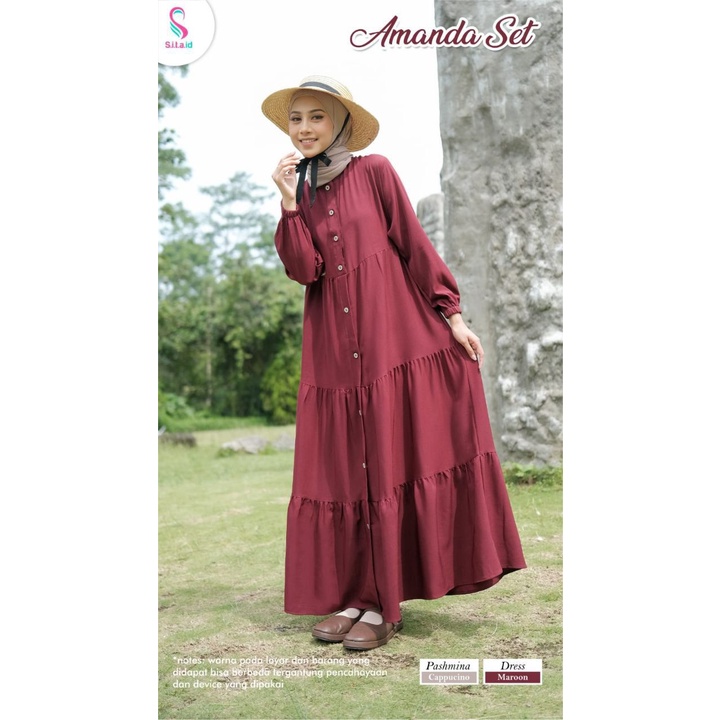 Dress umpak / Gamis susun Amanda by Sita.id