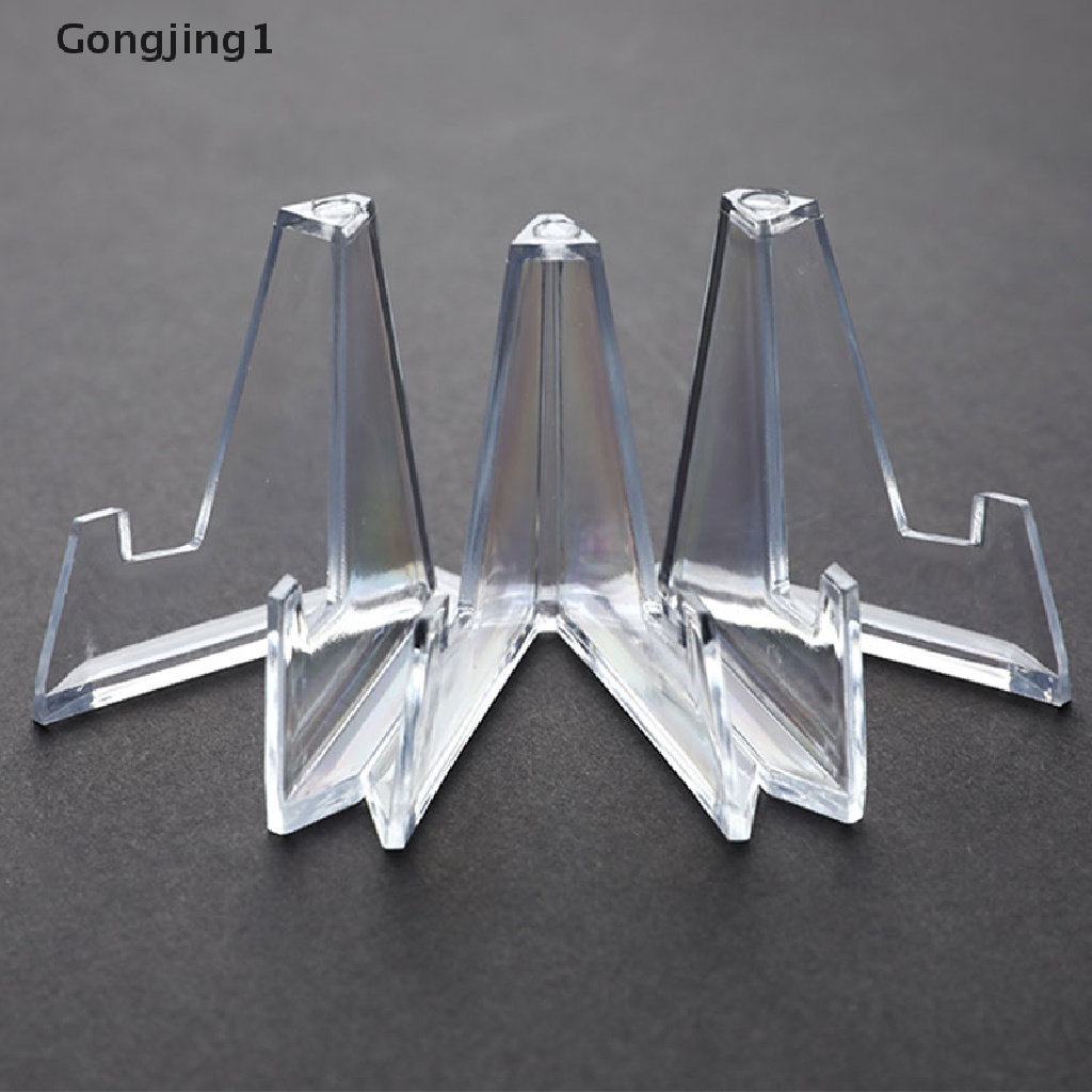 Gongjing1 1Pc Stand Display Holder Koin / Medali / Lencana Bahan Akrilik