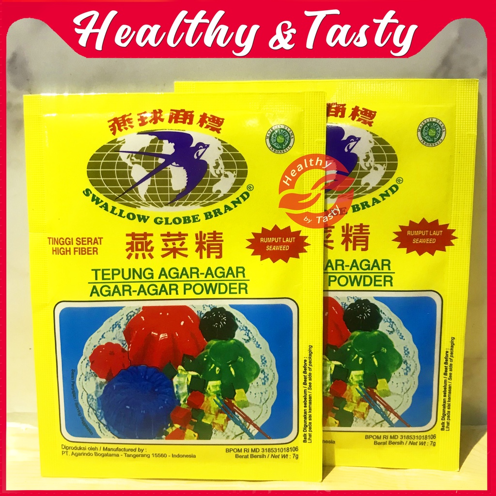 Agar agar swallow globe sachet 7gram / Agar agar powder cap globe sachet 7gram /sallow globe brand / Tepung Agar Agar