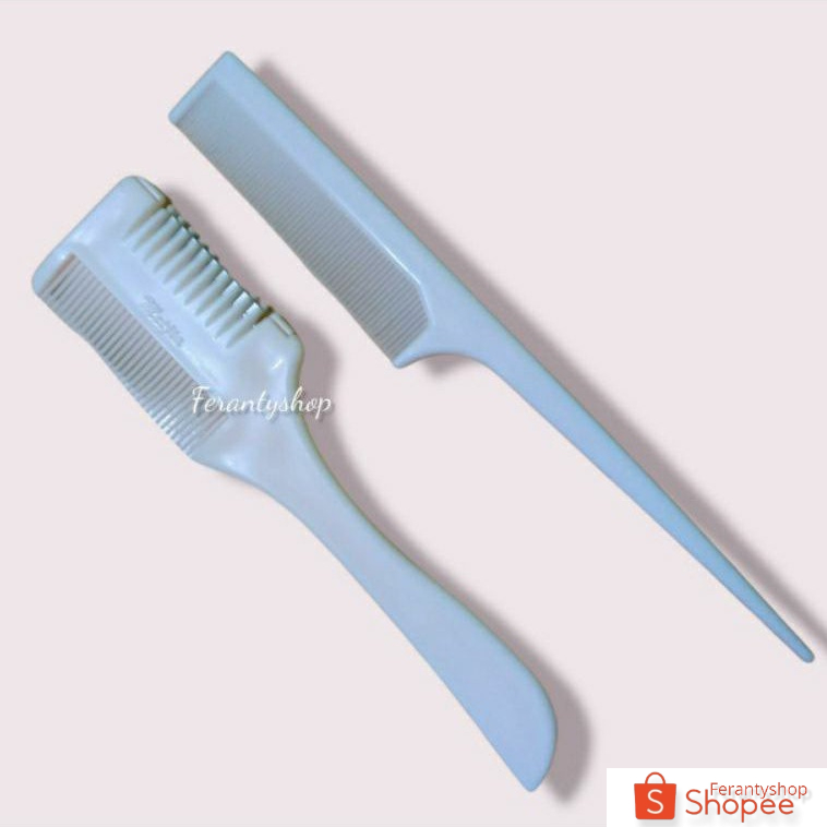 Hot item sisir sasak dan sisir lancip dan trimmer penipis dengan silet pencukur