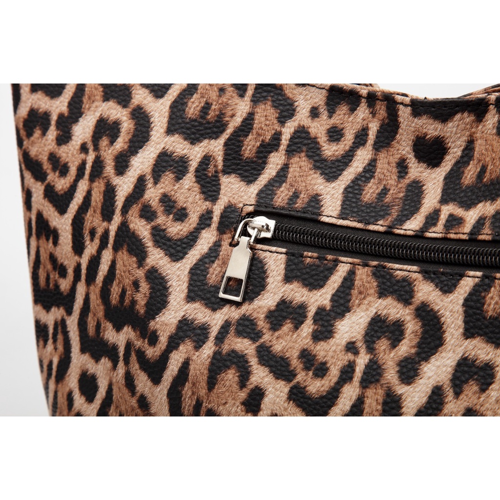 Totebag wanita Leopard Tas Kerja Tas Kuliah wanita muat laptop  - tas Totebag Wanita Simple #039