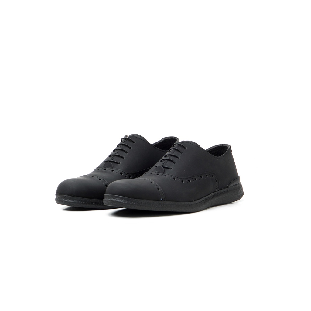 Portee Goods Sepatu Sneakers Pria Oxford Captoe Life Hitam