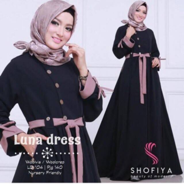 SALE LUNA DRESS / GAMIS LUNA / GAMIS BALOTELI / GAMIS WANITA