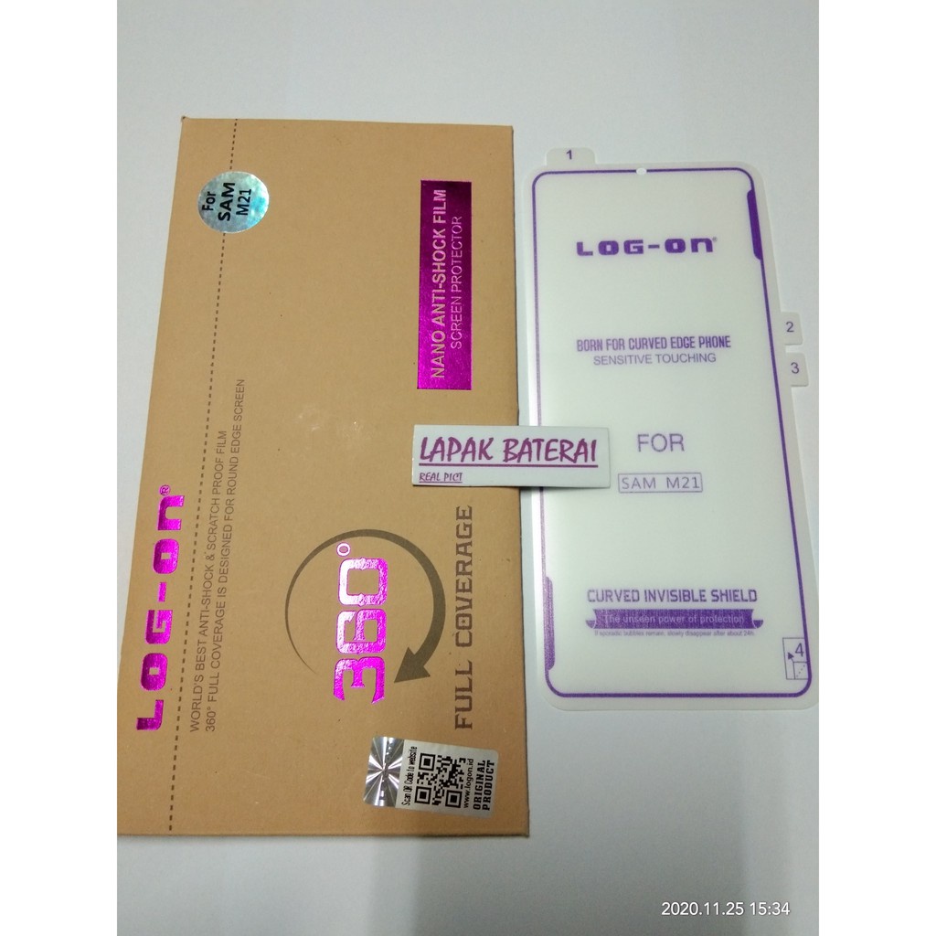 ANTI SHOCK SAMSUNG M21 - LOG ON SCREEN PROTECTOR - ANTI GORES