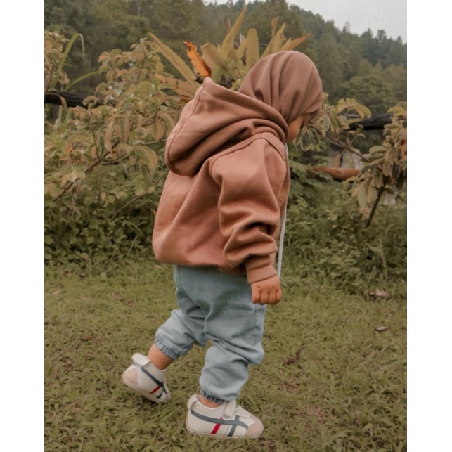 Hoodie Polos Anak Sweater Polos Anak Usia 1-10 Tahun | Hoodie Anak Polos Unisex Perempuan &amp; Laki Laki Bahan Adem dan Tebal