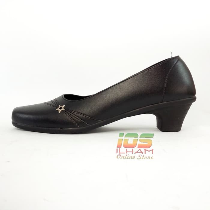 TO3 Sepatu Pantofel Wanita Guru Kerja Kantor Hak 4cm Size 37-40