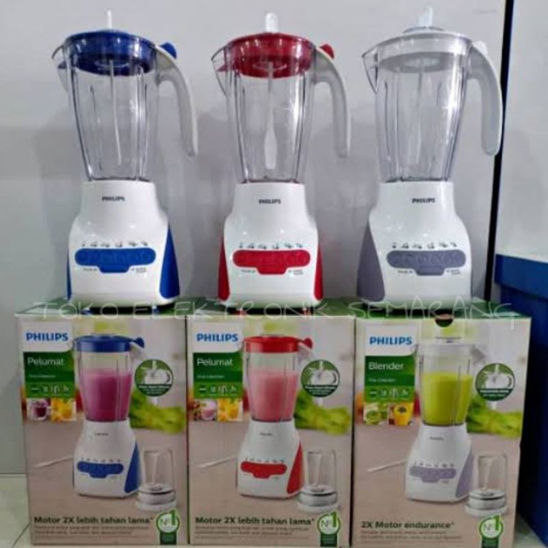 PHILIPS BLENDER HR 2222/ 2221 / 2115 PLASTIK 5 KECEPATAN KAPASITAS 2 LITER HR 2222 GLASS JAR KACA