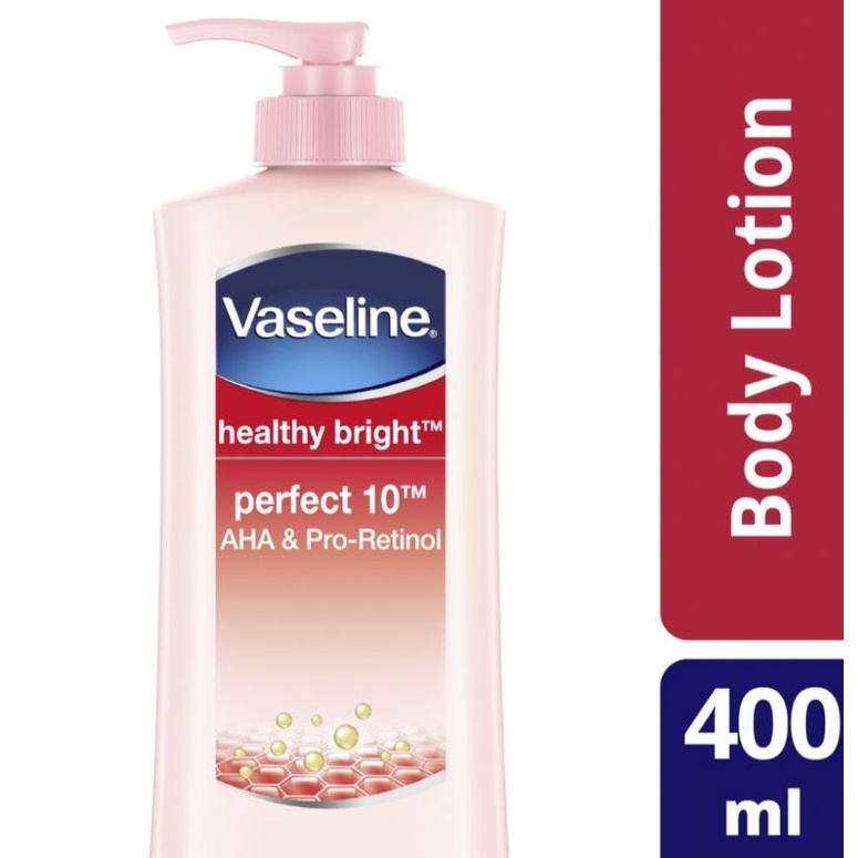 VASELINE HEALTHY WHITE PERFECT 10 BODY LOTION PUMP 400ml