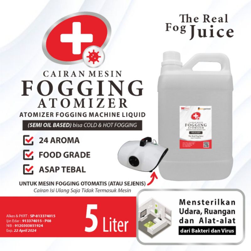 Cairan untuk mesin fooging aneka aroma kemasan jurigen 5 liter