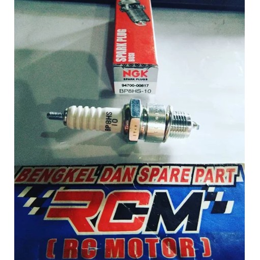 SPARKPLUG SPARK PLUG BUSI NGK BP8HS10 BP8HS-10 RXS RX SPESIAL SPECIAL RXKING RX KING RX K ORI ORIGINAL YAMAHA YGP ASLI