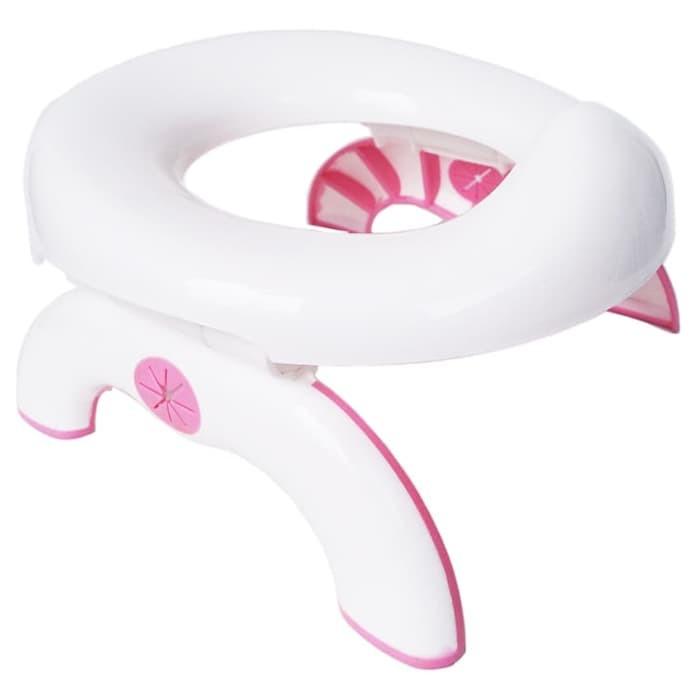 BWDG Pispot Anak Portable 2in1 Go Potty Toilet WC Jongkok Duduk Pink Training Seat Closet Pipis Alas