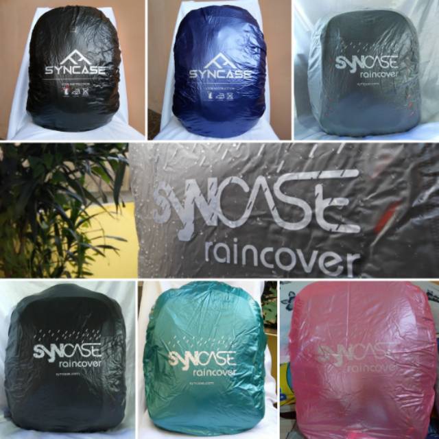 Rain Cover / Cover bag / Rain Coat / Jas Hujan Tas - transparan hitam