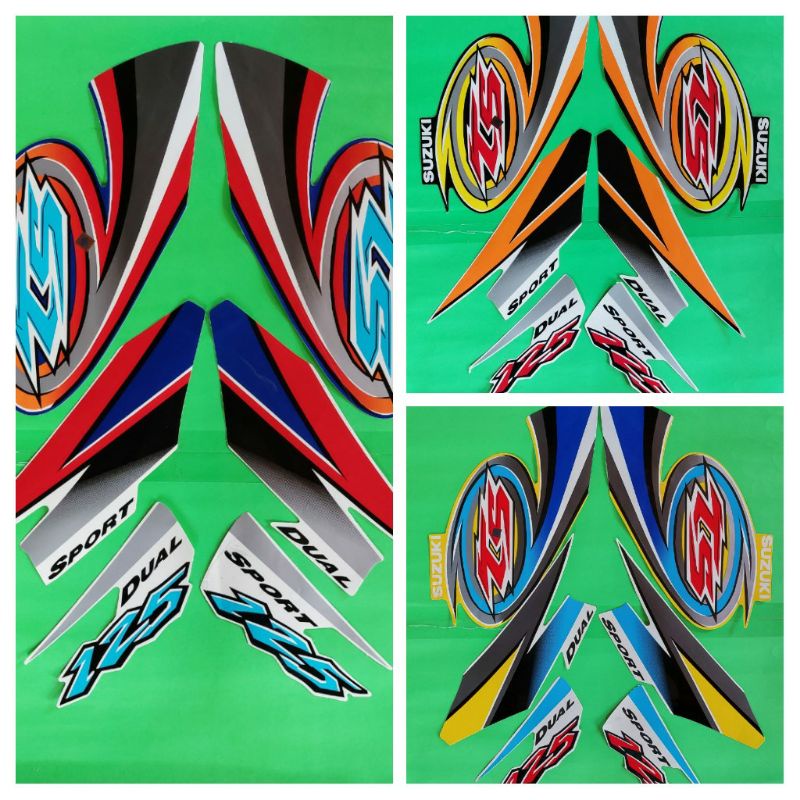 Striping Stiker Lis Body Motor Full Set Suzuki TS 125 (2004-2005) Standar Original Kualitas Terbaik