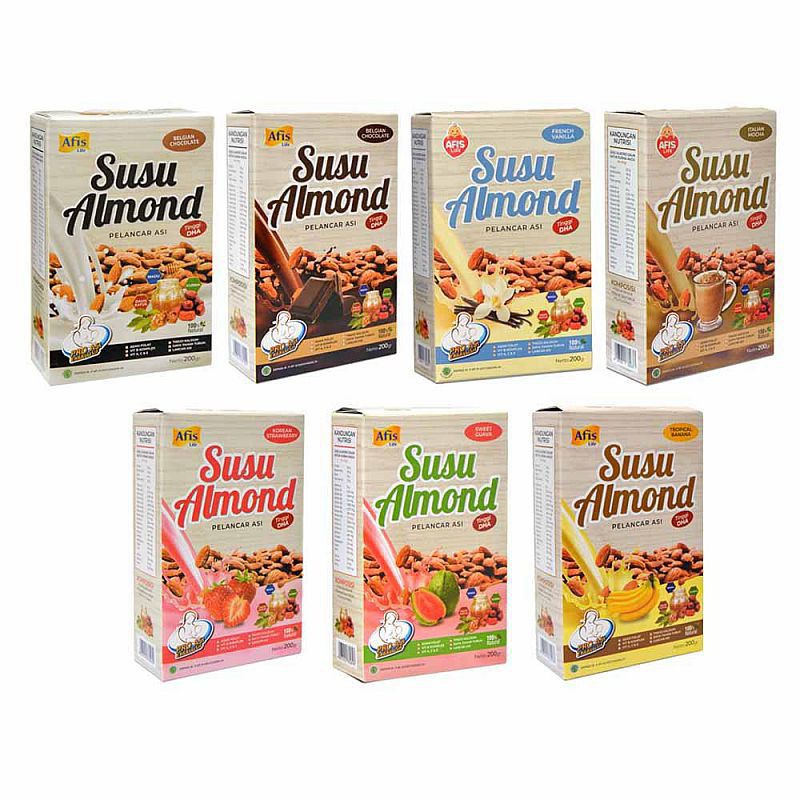 AFIS LIFE - SUSU ALMOND PELANCAR ASI 200 GRAM / ASI BOOSTER TINGGI DHA