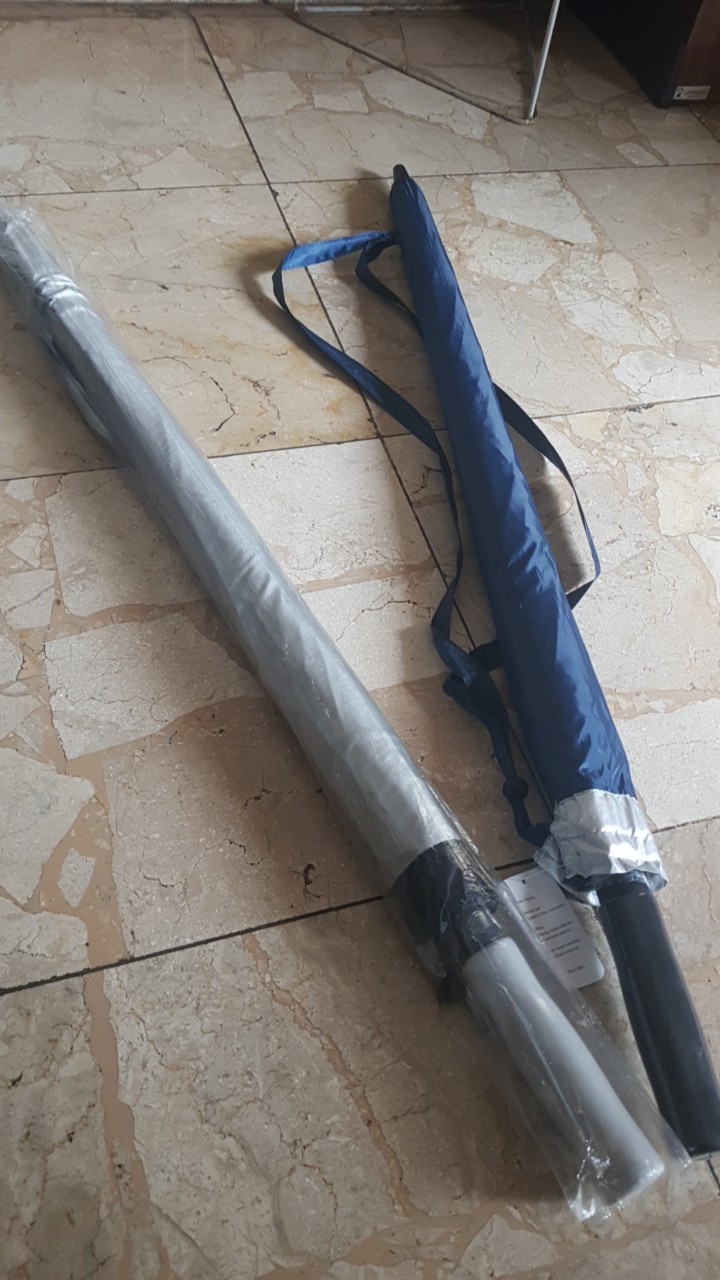 Payung Jumbo Golf Besar Fiber Otomatis Lapis Silver Anti Uv Sarung Kain Payung Panjang Payung Mobil