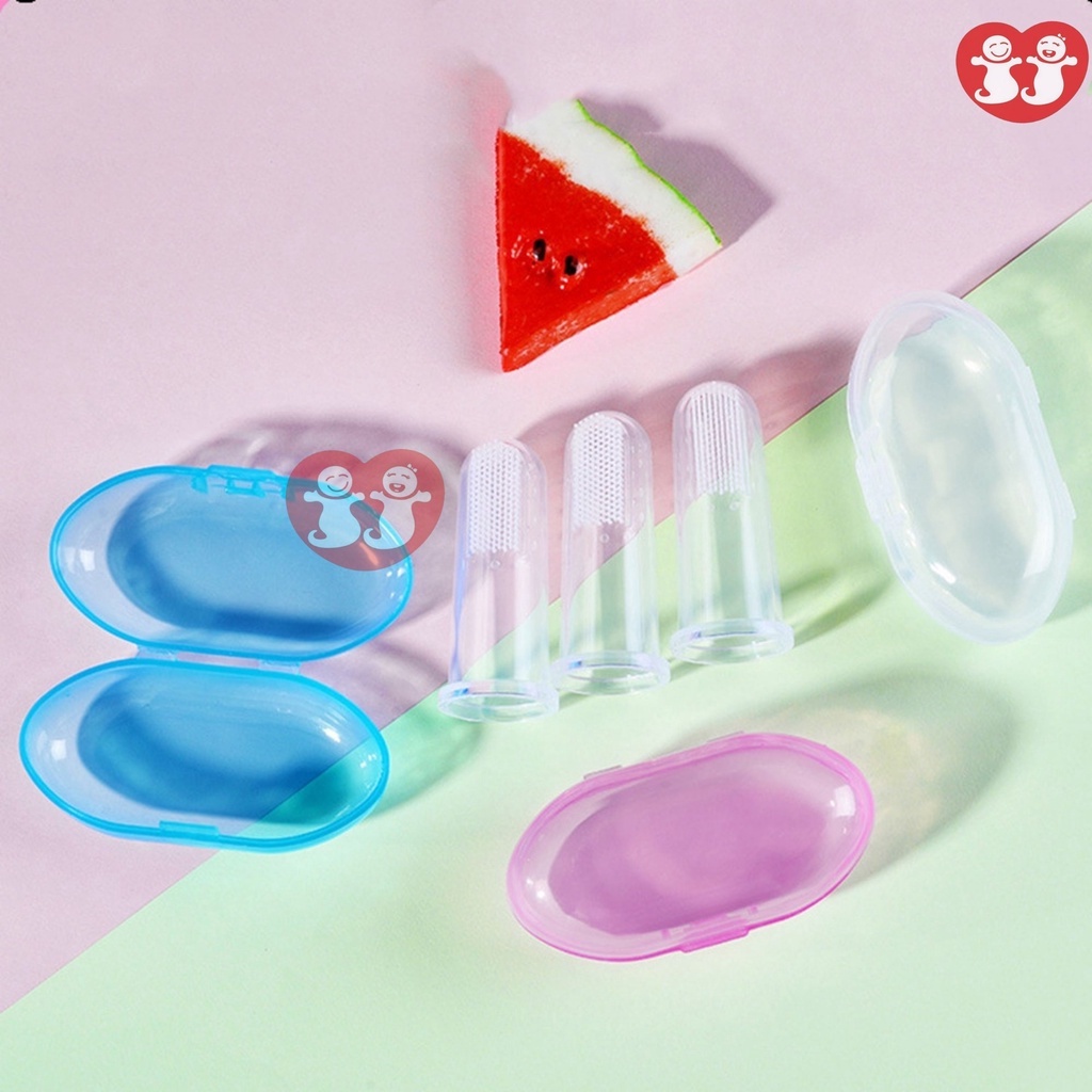 Sikat Gigi Bayi Silicon - Finger Tooth Brush - Pembersih Mulut Bayi dengan Jari Ibu