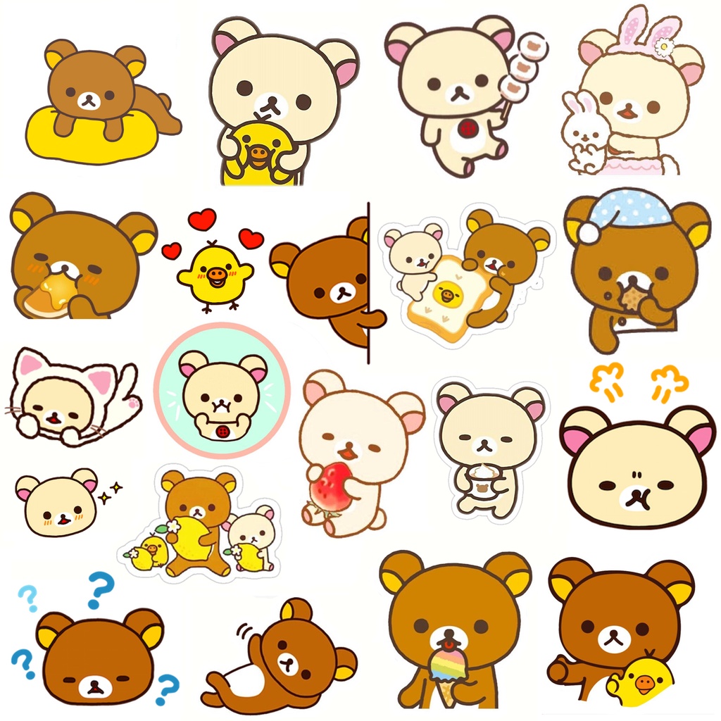 

Rilakkuma Waterproof Sticker Pack include 20 pcs aesthetic korean vintage