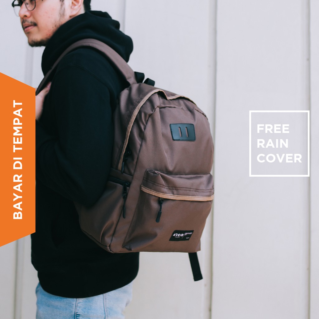 Tas Ransel Backpack Laptop Arcio Jiro Brown