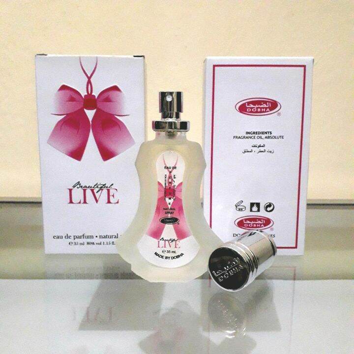 BEAUTIFUL LIVE Spray DOBHA 35ml EDP Eau De Parfume Natural Spray